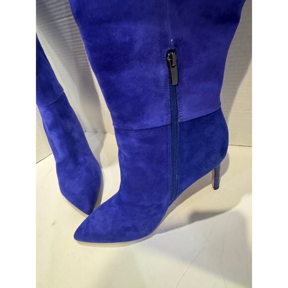 Nine West womens Richy knee high riding boots blue422  size 9.5 M suede   nwob - Picture 4 of 9